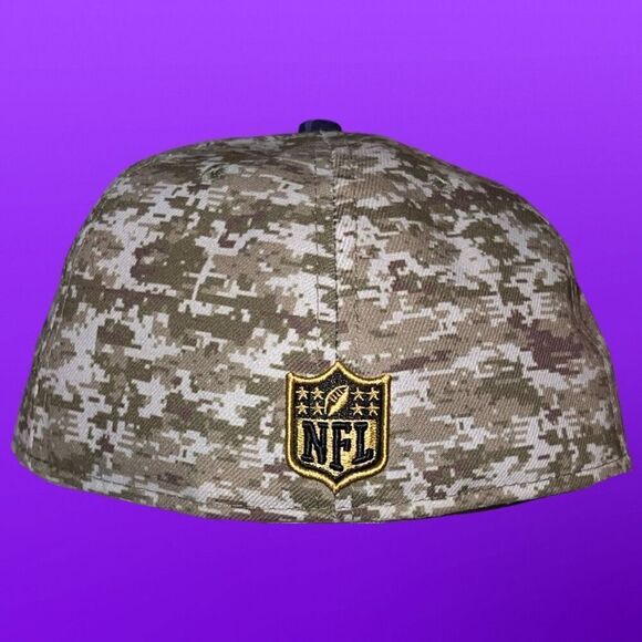 New Era MN Vikings Salute the Soldiers Fitted Cap 7 3/8 - Picture 6 of 7